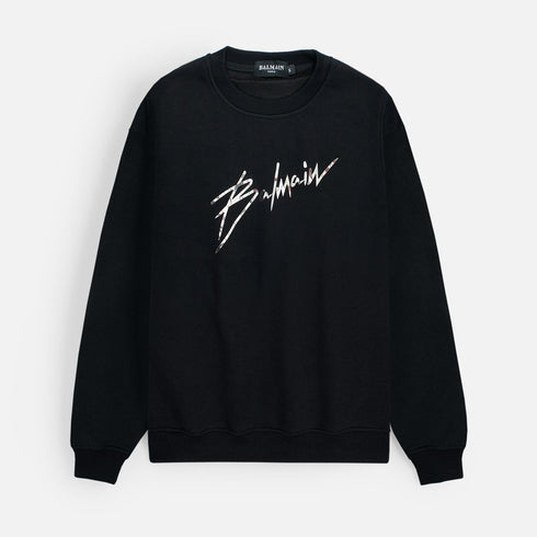 Balmain Black Silver S Sweatshirt